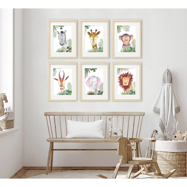 "Láminas infantiles" - Colección completa Animales de la Selva