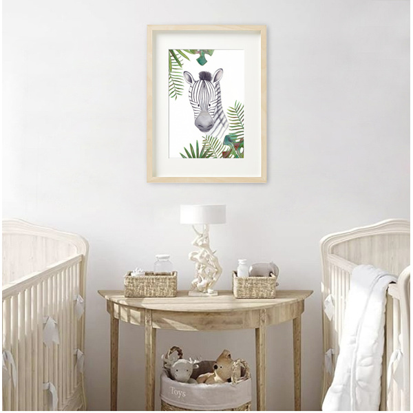 "Láminas infantiles"  - Animales de la Selva - Cebra - Imagen 2