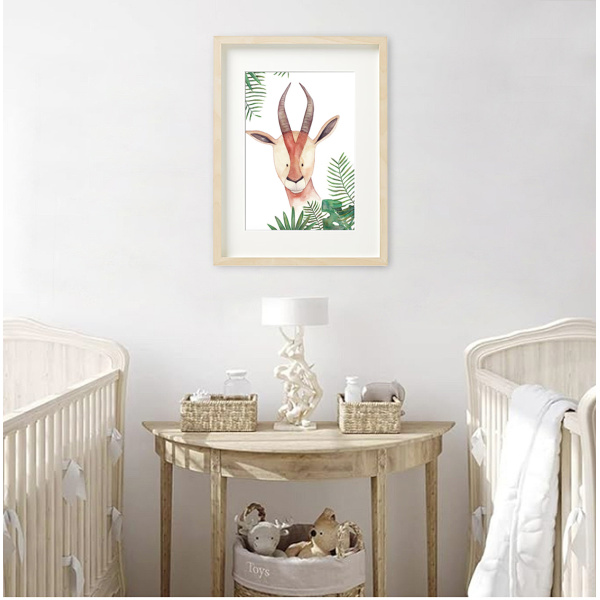 "Láminas infantiles"  - Animales de la Selva - Gacela - Imagen 2